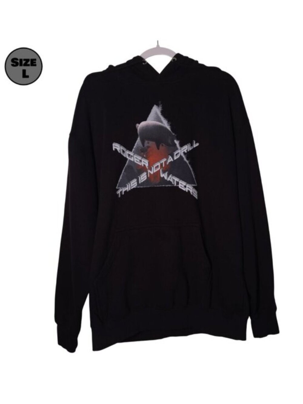 Roger Waters This Is Not A Drill 2022 Tour USED Hoodie Sweatshirt: L, Pink Floyd